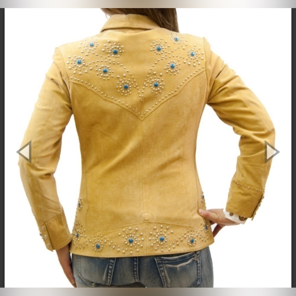 3BWest Women's Suede Leather Jacket Size XL - Picture 4 of 16